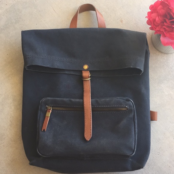 canvas foldover backpack